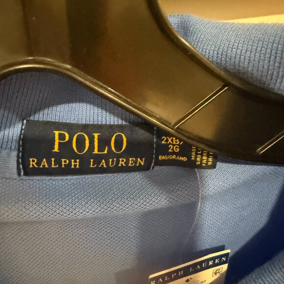 NWT Polo Ralph Lauren Men's Big & Tall Classic-Fit Blue Mesh Polo Size 2XB - Picture 4 of 6